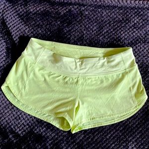 Lulu lemon highlighter green shorts